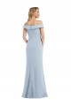 Discount Sleeveless Light Sky Blue Long Trumpet Off the Shoulder Stretch Crepe Prom Dress Canada