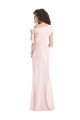 Discount Cap Sleeves Pink Trumpet Off the Shoulder Prom Dress Canada