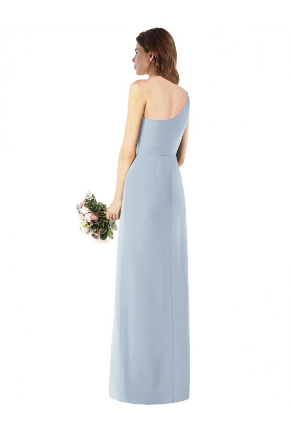 Discount Sleeveless Light Sky Blue Trumpet One Shoulder Prom Dress Canada