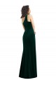 Discount Sleeveless Dark Green Trumpet One Shoulder Black Tie Prom Dress Canada