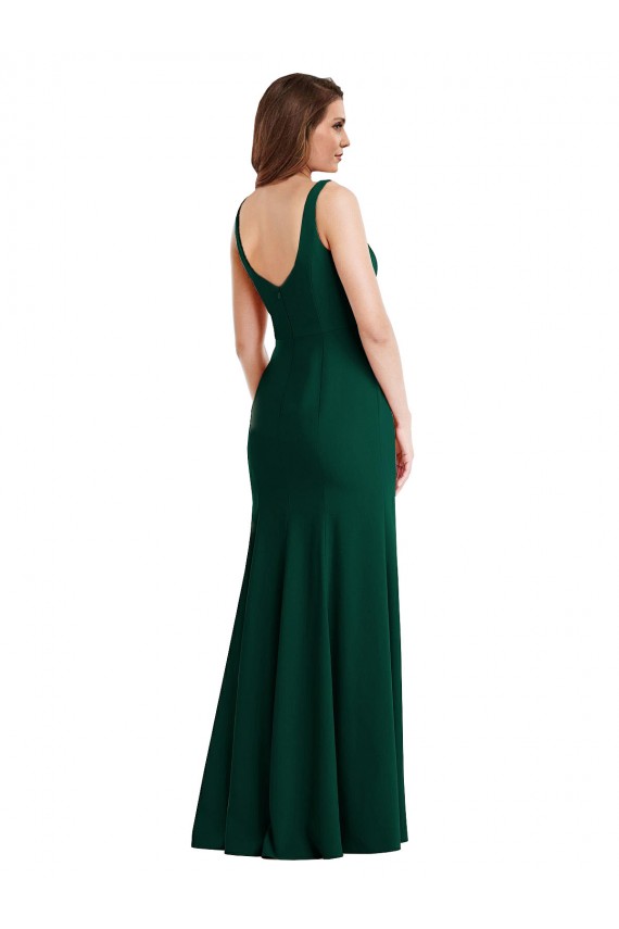 Discount Sleeveless Midnight Green Trumpet Square Neck Prom Dress Canada