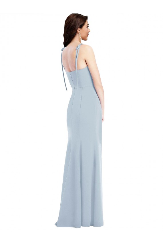 Discount Sleeveless Light Sky Blue Low Back Trumpet Strapless Prom Dress Canada
