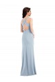 Discount Sleeveless Light Sky Blue Criss Cross Back Trumpet V-Neck Prom Dress Canada