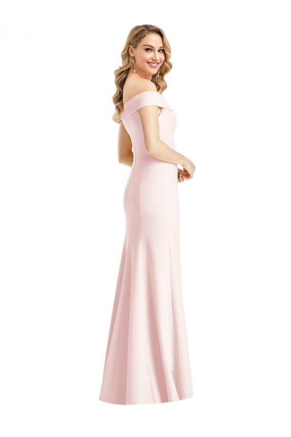 Discount Sleeveless Pink Trumpet Off the Shoulder Prom Dress Canada