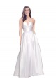 Discount Sleeveless White Low Back A-Line Strapless Prom Dress Canada