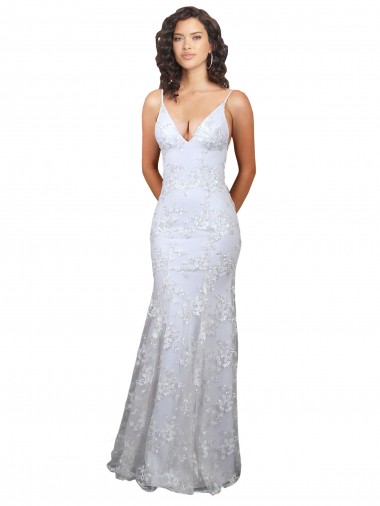 Discount Sleeveless White Backless Mermaid V-Neck Prom Dress Canada