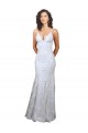 Discount Sleeveless White Backless Mermaid V-Neck Prom Dress Canada